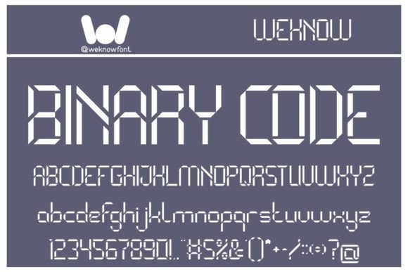 Binary Code: Elevating Digital Aesthetics with a Sci-Fi Display Font