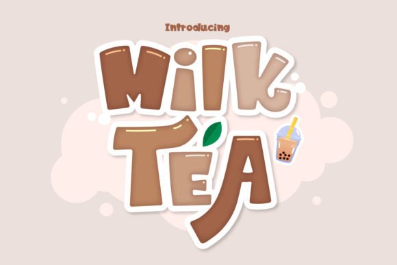 Milk Tea Font: A Playful Design Asset