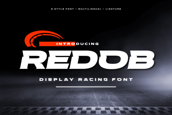 Redob Racing Typeface: Elevating Design with Bold, Sporty Typography