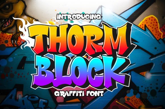 Thorm Block: Bold Graffiti Typography